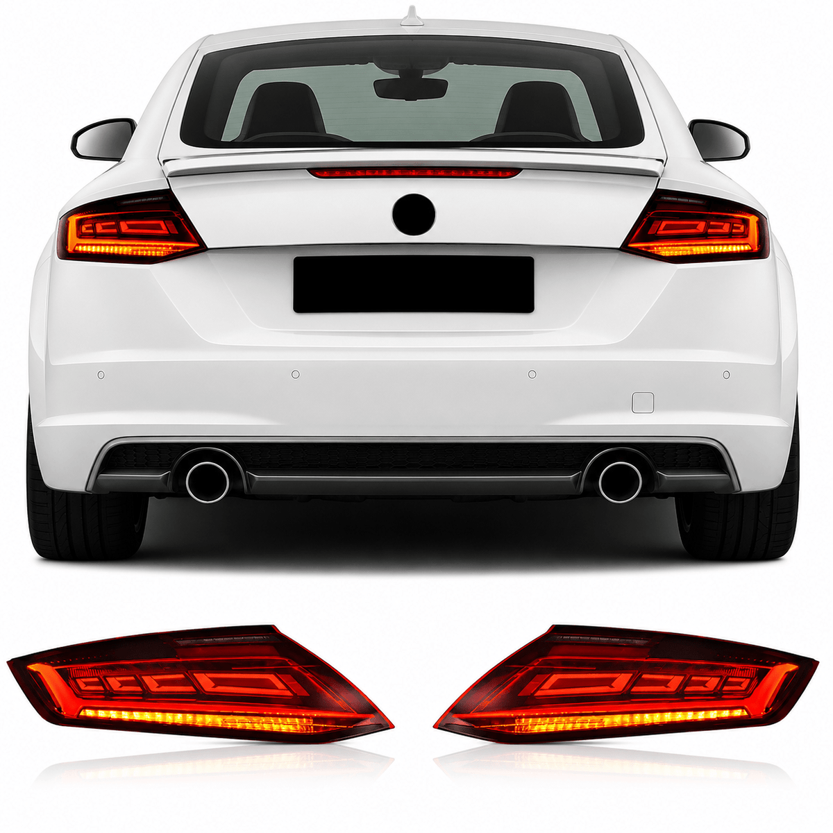 Premium Plug-and-Play LED Rear Lamp Assembly for Audi TT 2015-2018 - AudiGear.com - Taillights