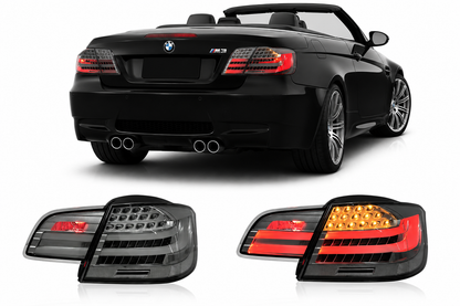 Vekto LED clear tail lights for BMW 3 Series E93 M3 Convertible 2006-2012, showing sleek, modern taillight design.