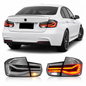 Vekto clear LED tail lights for BMW 3 Series F30 F35 2012-2018, showcasing sleek taillight design with bright illumination.