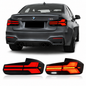 Vekto G05 LCI style LED taillights for BMW 3 Series F30 M3 F80 2012-2018, showing sleek automotive rear lighting