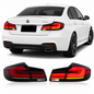 Vekto LED tail lights for BMW 5 Series G30 G38 2018-2023, showing sleek red and clear taillight design on vehicle rear.