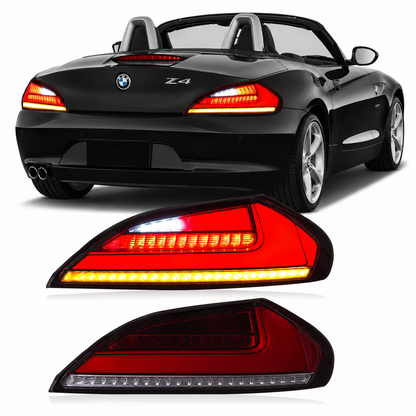 Vekto LED taillights for BMW Z4 E89 2009-2016, showing sleek red and clear lens tail light design on the vehicle.