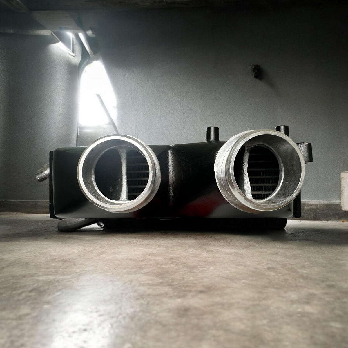 Premium Palenon Performance Top Mount S55 Intercooler for BMW F80 M3, F87 M2, F82/F83 M4, showcasing the sleek intercooler design.