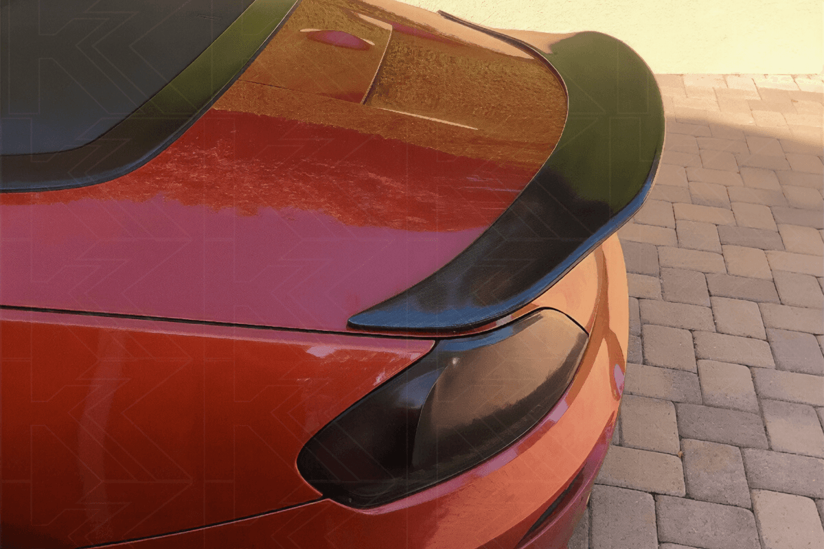 BMW Z4 E89 hyper duck tail trunk spoiler by K2 Industries, sleek aerodynamic spoiler mounted on the rear of the 2009-2016 BMW Z4 E89.
