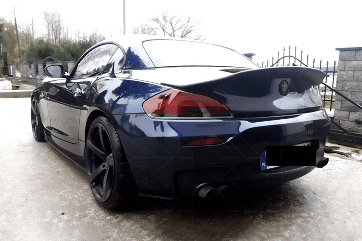 BMW Z4 E89 hyper duck tail trunk spoiler by K2 Industries, sleek automotive spoiler installed on a 2009-2016 BMW Z4 E89.