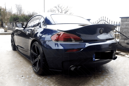 BMW Z4 E89 hyper duck tail trunk spoiler by K2 Industries, sleek automotive spoiler installed on a 2009-2016 BMW Z4 E89.