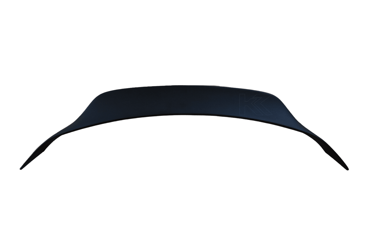Black BMW Z4 E85/E86 Hyper Duck Tail Trunk Spoiler V2 by K2 Industries, mounted on car trunk, tuning accessory for 2003-2008 models