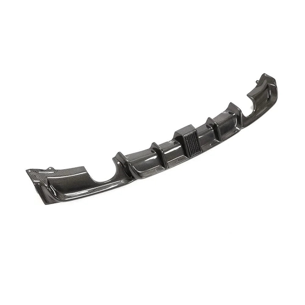 Carbon fiber F30 rear diffuser with integrated brake light for BMW 3 Series F30 F31 2013-2018, by K2 Industries.