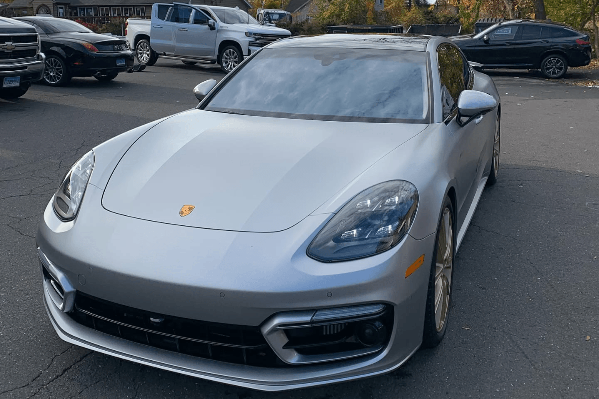 K2 Industries Porsche Panamera 970.2 LED headlights with Matrix style design for 2014-2016, featuring modern illumination elements.
