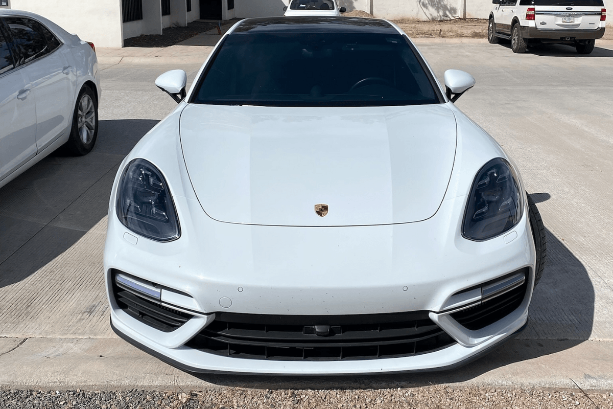 K2 Industries Porsche Panamera 970.2 LED headlights with matrix style design for 2014-2016 model showing the headlight assembly.