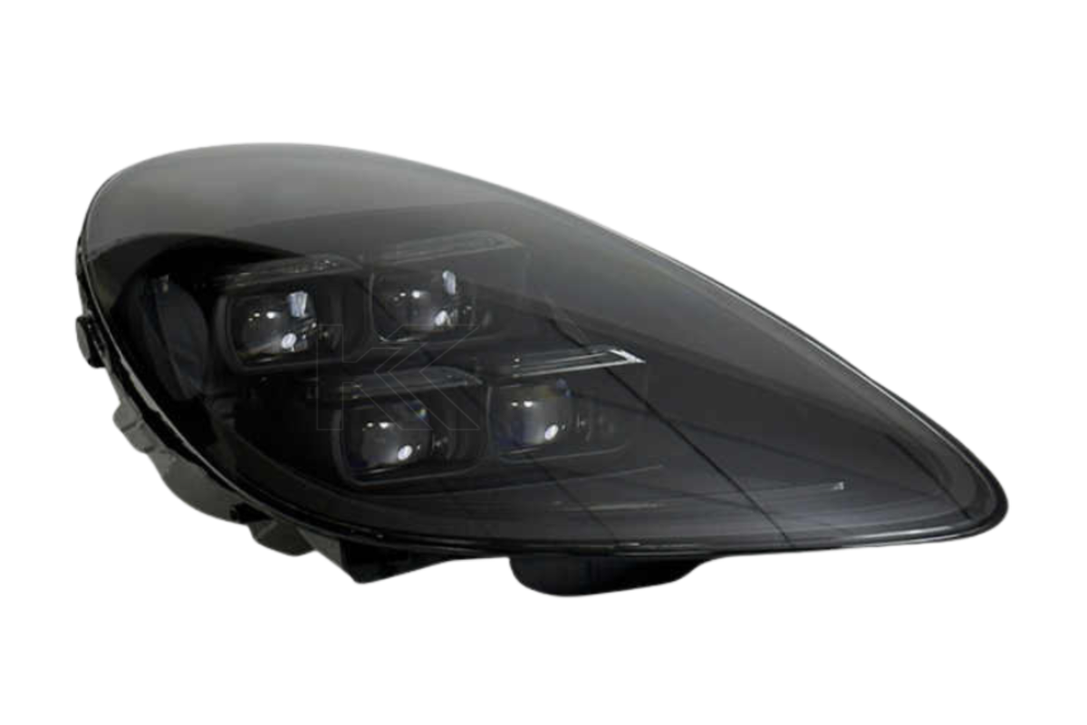 K2 Industries Porsche 718 982 modern LED headlights with sleek design upgrade for 2024+ models, featuring advanced lighting technology.
