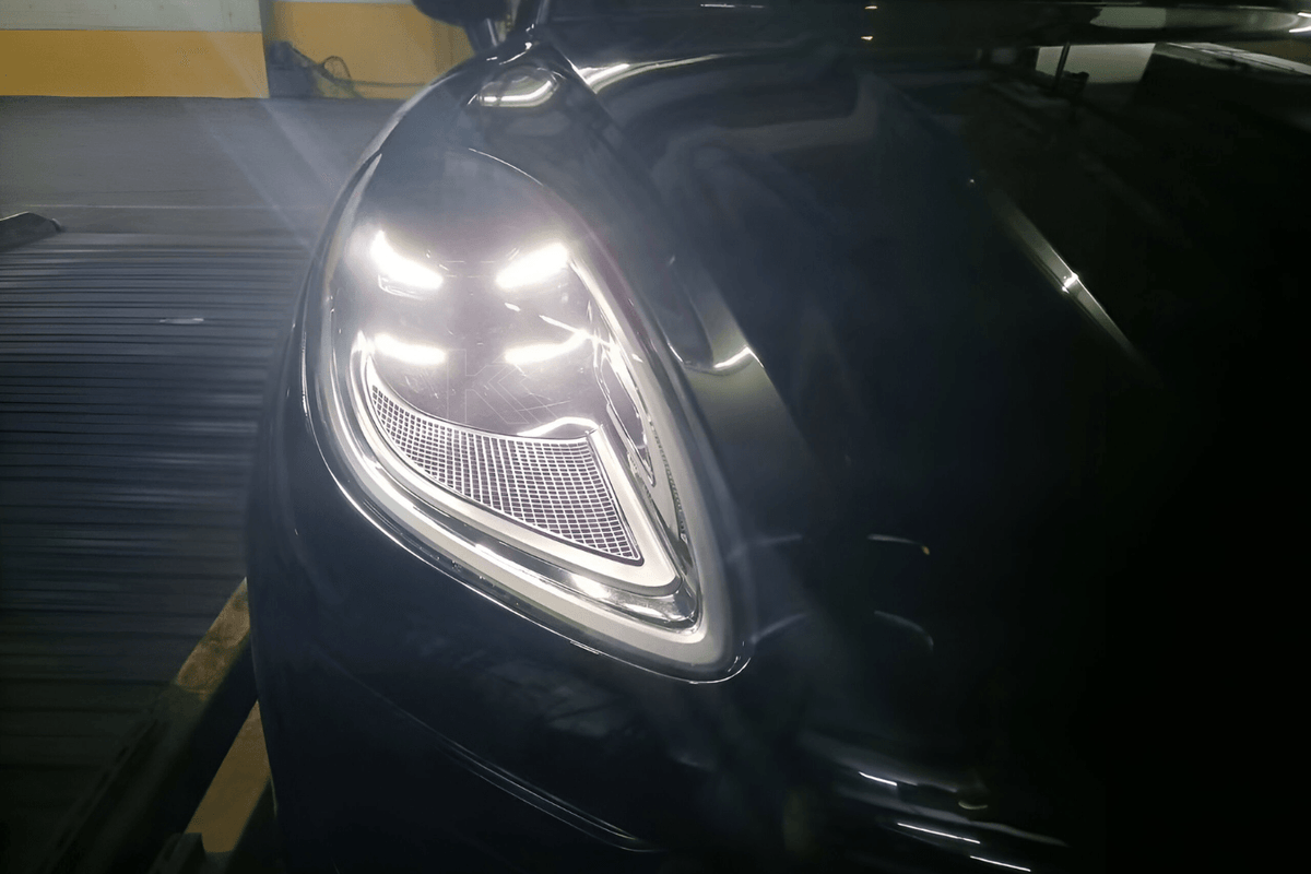 K2 Industries Porsche Macan 95B LED headlights upgrade, sleek modern design, bright illumination, for 2014-2021 models.