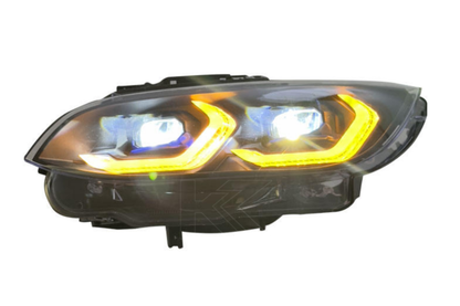 BMW 3 Series M3 E92 LED headlights by K2 Industries, showcasing sleek design and bright illumination for 2006-2010 models.