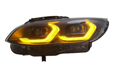 BMW 3 Series M3 E92 headlights with new generation LED design by K2 Industries, showcasing sleek headlight assembly for 2006-2010 models.