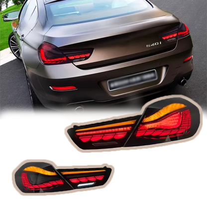 Vekto Dragon Scale GTS LED taillights for BMW 6 Series F12 F13 2012-2019, showing sleek tail light design with dragon scale pattern.