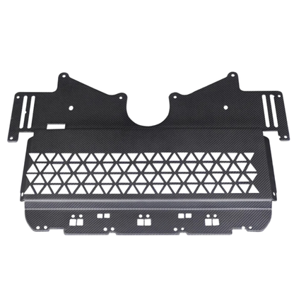 K2 Industries carbon fiber skid plate for BMW 3 Series G80 G81 M3 and 4 Series G82 G83 M4, durable automotive underbody protection