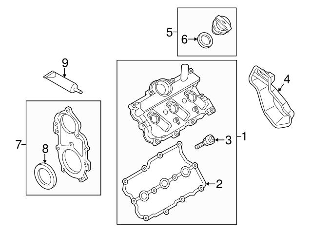 3.0L 06E103171CG GENUINE OEM 3.0L V6 EA837 Audi Lower Timing Cover 2008-2017