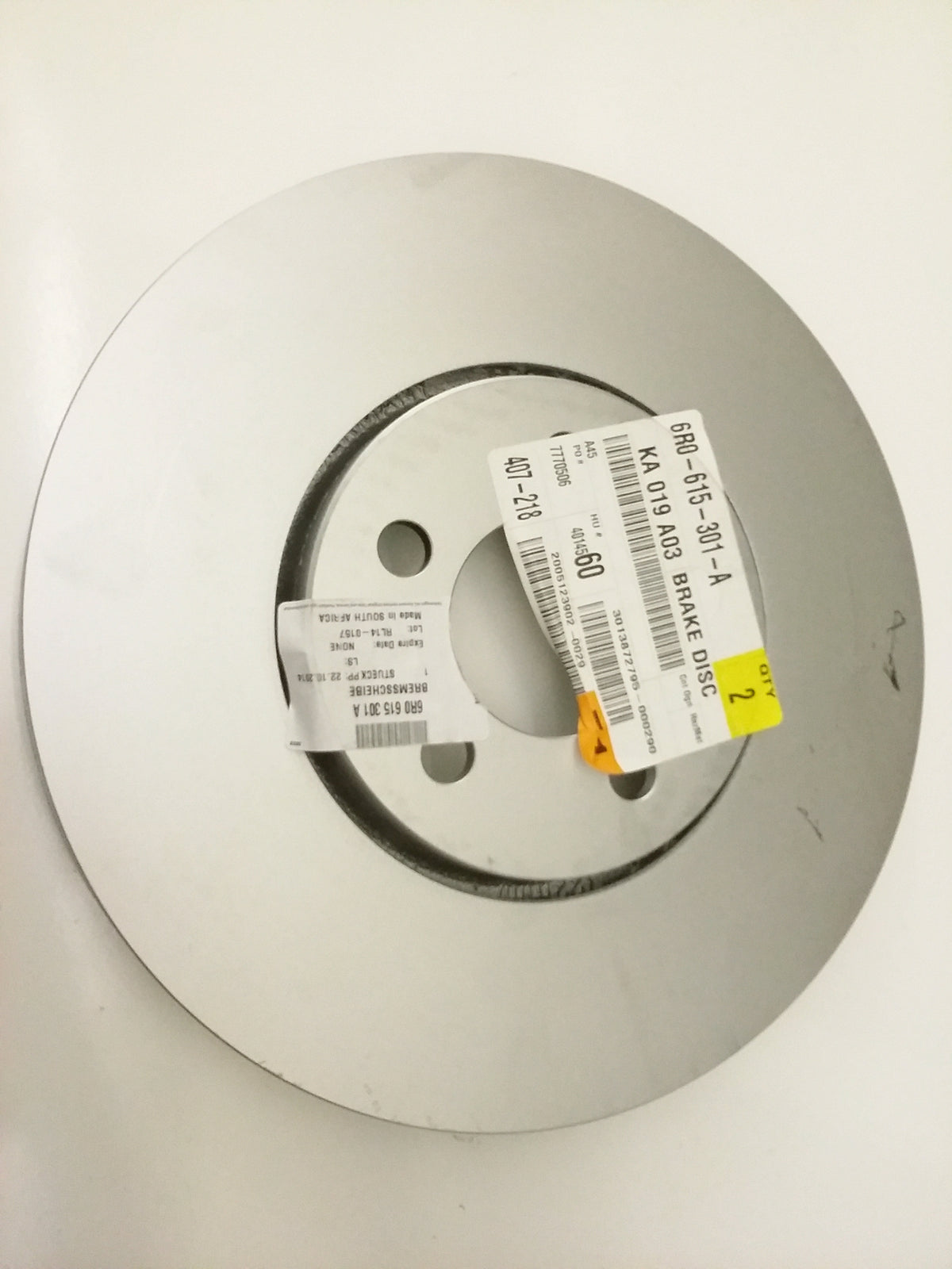 6R0615301D GENUINE OEM BRAKE ROTOR FRONT AUDI VW 1998-2010