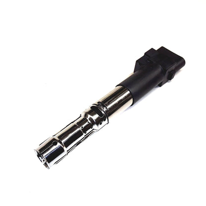 Genuine OEM Audi VW engine ignition coil for 2002-2005 models, University VW Audi brand, shown in the image.