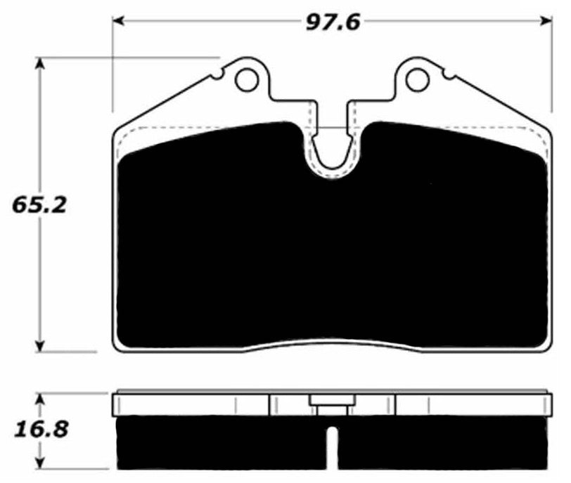PMB Performance ceramic brake pads for Porsche 964 C2 front and rear calipers, 1992-94, showing the pads' structure and branding.