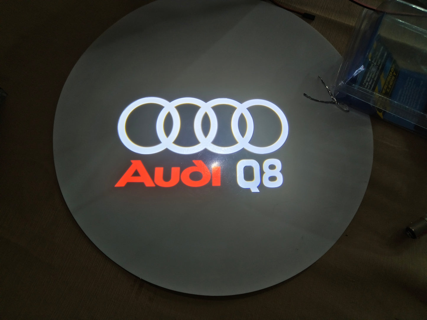 Quartz Ground Shadow Door Puddle Lamp Lighting for Audi Cars and SUVs