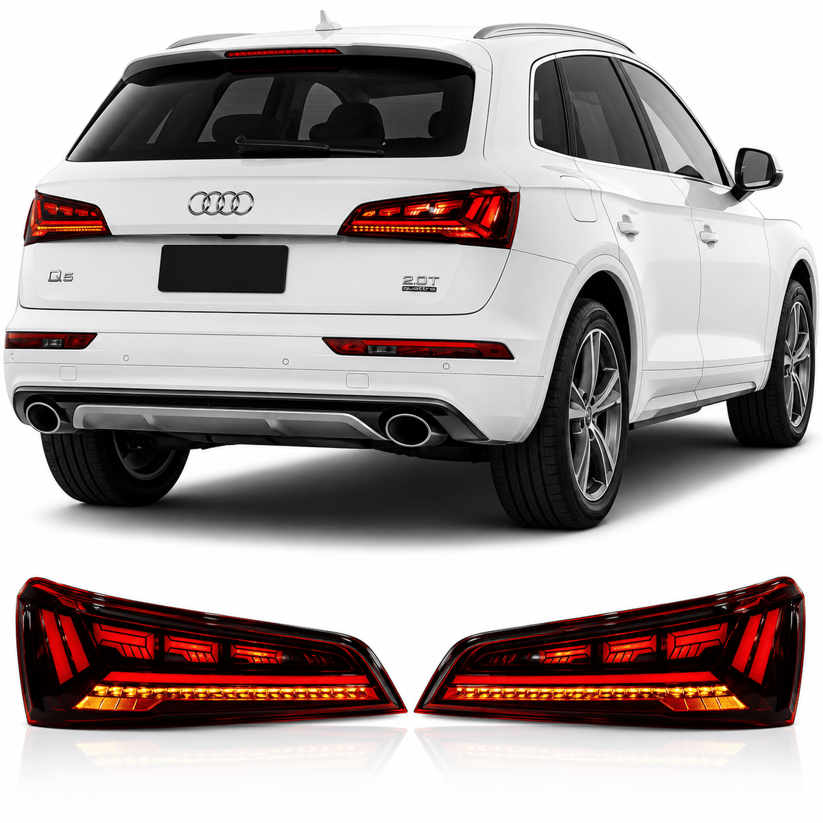 Audi Q5 LED Tail Lights 2008-2018 Plug and Play - AudiGear.com - Taillights