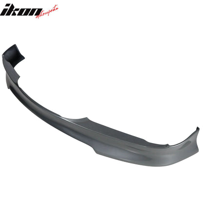 K2 Industries front bumper lip spoiler for 2005-2008 BMW E90 3-Series sedan, C style design, visible on black car.