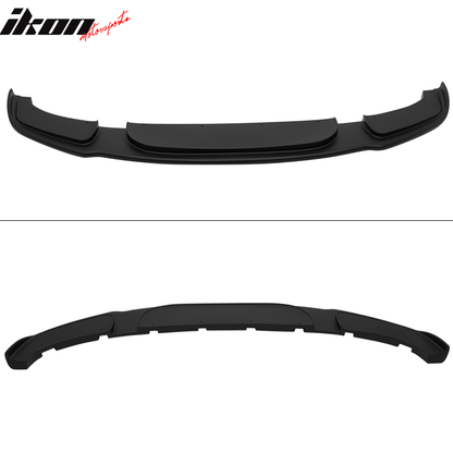 Matte black front lip spoiler for BMW F10 528i 550i 535i Msport by K2 Industries, shown on a 2011-2016 BMW F10 model.