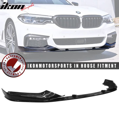 BMW G30 M-Tech M Sport front bumper lip spoiler kit by K2 Industries, 3-piece carbon fiber design for 2017-2020 models.