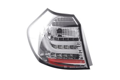 BMW 1-series E81 coupe chrome clear LED tail lights set by K2 Industries, for 2007-2011 model with distinctive LED illumination.