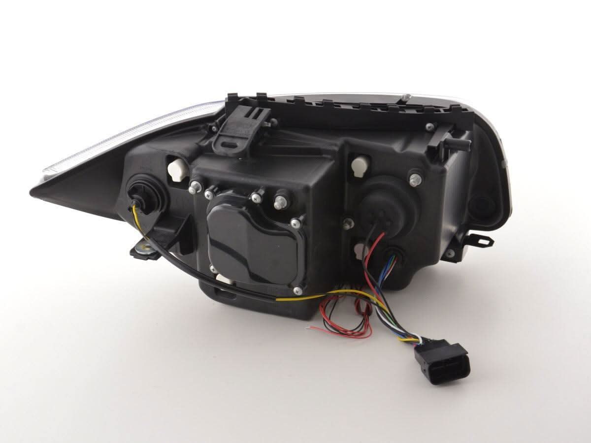 BMW 1 Series E81 E82 E87 E88 chrome angel eyes headlight set by K2 Industries, featuring sleek daytime running lights.