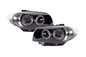 BMW 1-Series E81/E82/E87/E88 LED headlights with angel eyes by K2 Industries, compatible with 2004-2013 models.