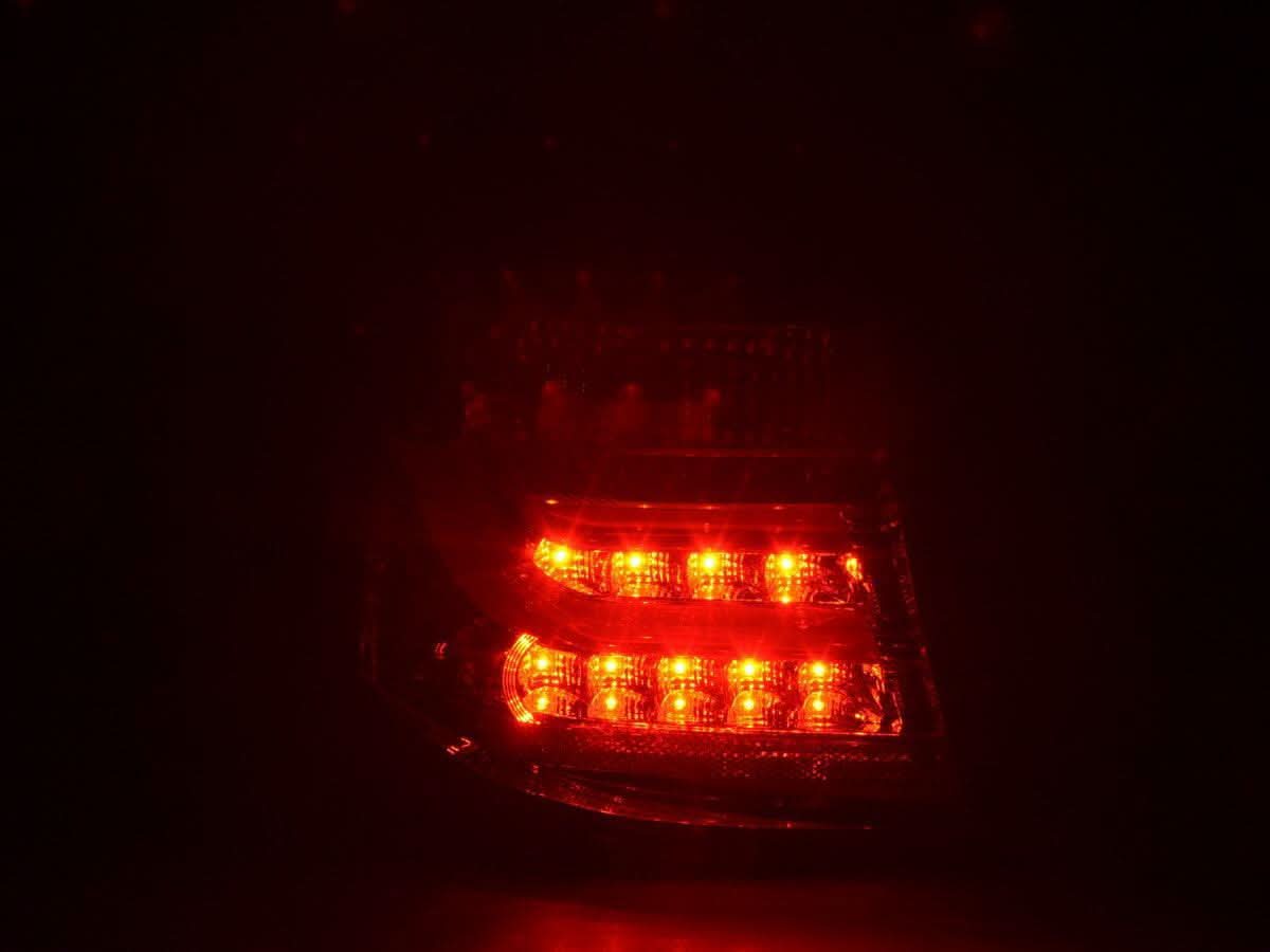 BMW 1 Series E87 E81 3/5-door red LED tail lights by K2 Industries for 2004-2006 model.