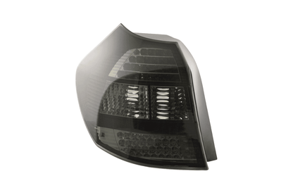 BMW 1 Series E87 black LED tail lights by K2 Industries, for models 2004-2007, showing the sleek design and LED lighting features.