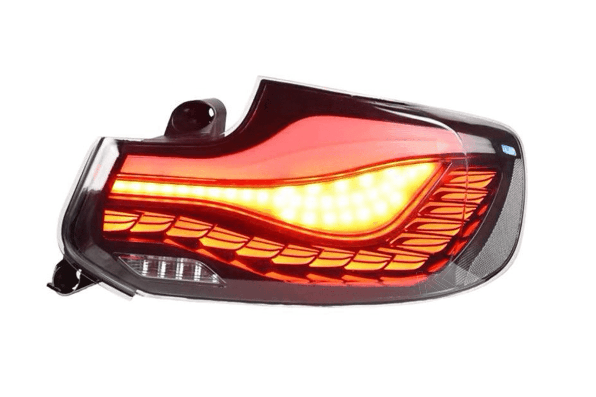 BMW 2 Series and M2 GTS style OLED tail lights by K2 Industries, installed on a 2014-2021 F22, F23, and F87 model BMW.