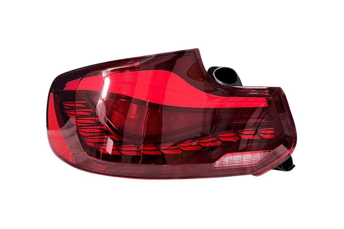 BMW 2 Series and M2 GTS style OLED tail lights by K2 Industries, showing sleek LED design for 2014-2021 models.