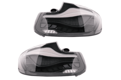 BMW 2 Series and M2 GTS style OLED tail lights by K2 Industries, illuminated with sleek LED design for 2014-2021 models.