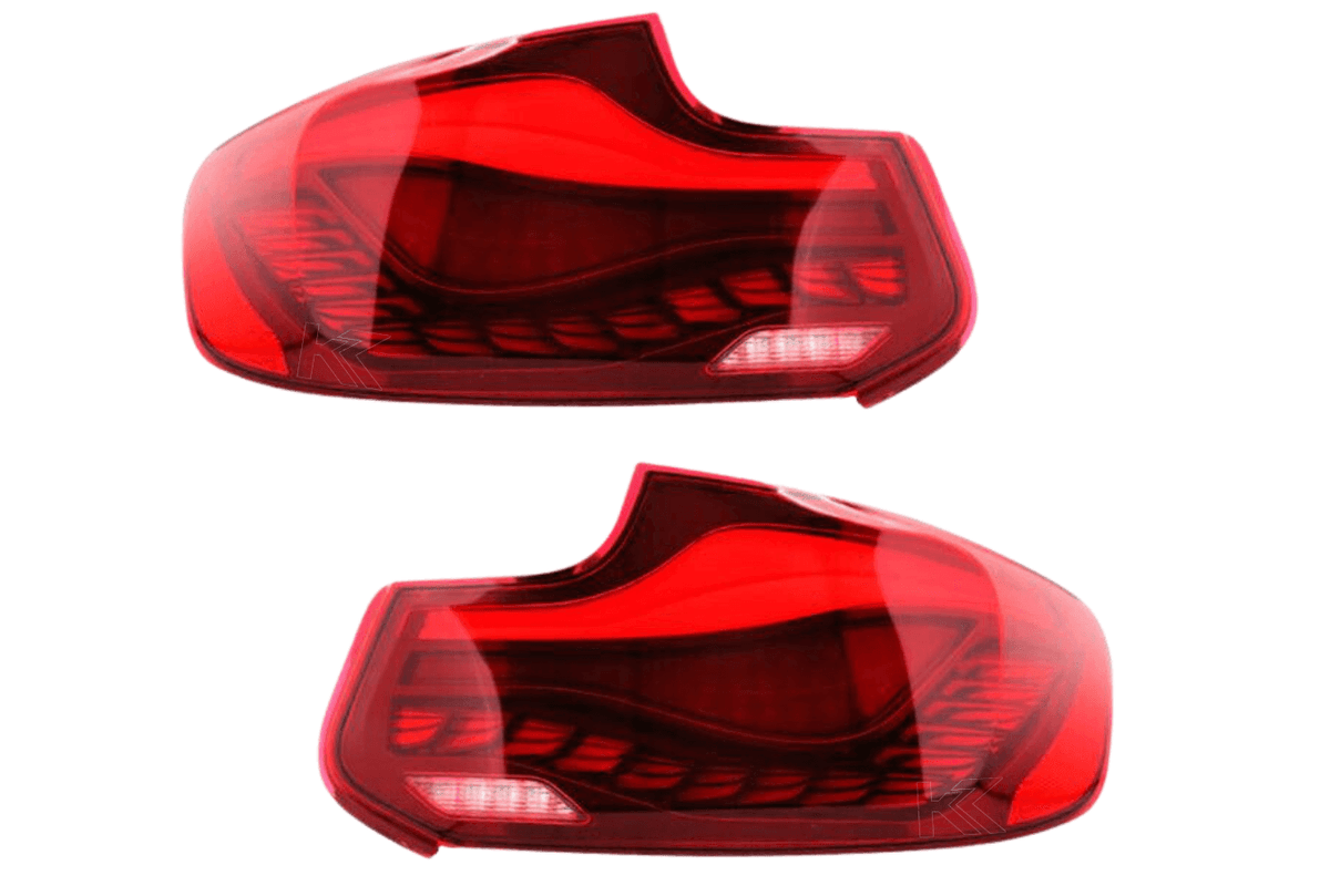 BMW 2 Series and M2 GTS style OLED tail lights by K2 Industries, for F22, F23, and F87 models from 2014 to 2021.