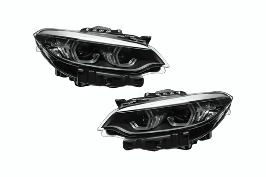 BMW 2 Series F22 M2 Style LED headlights upgrade by K2 Industries, featuring sleek design and modern illumination.