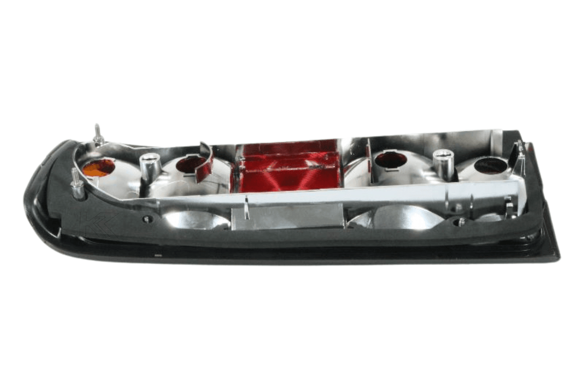 BMW 3 Series E30 original Startec taillights by K2 Industries, 1984-1991, showing close-up of red and clear lens design.