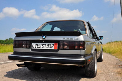 BMW 3 Series E30 original Startec taillights by K2 Industries, rear view showing red and amber lenses for 1984-1991 models.