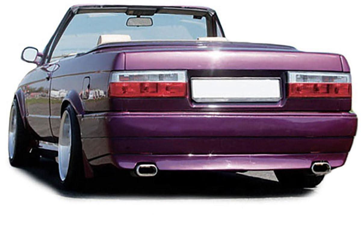 BMW 3-Series E30 pre-facelift tail lights in red and clear, K2 Industries brand, showing close-up of rear lighting assembly.