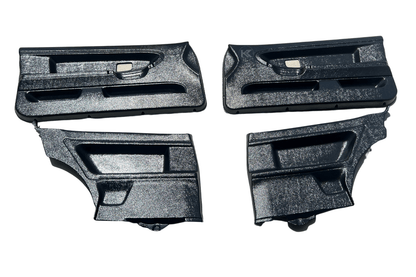 BMW 3-Series E36 Coupe door cards upgrade by K2 Industries, lightweight ABS plastic kit with sleek design and finish.