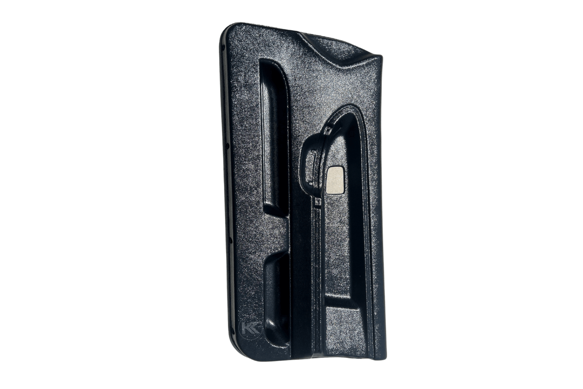 BMW 3-Series E36 Coupe door cards upgrade kit in lightweight ABS plastic by K2 Industries, showing sleek interior door panel design.