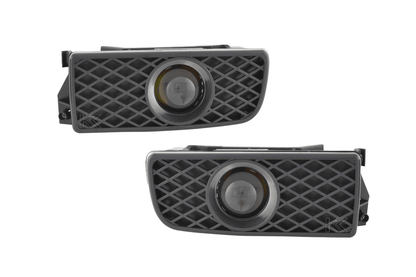 BMW 3-series E36 EVO fog lights by K2 Industries, 1991-2000, showing the set of sleek automotive fog lights with mounting brackets.