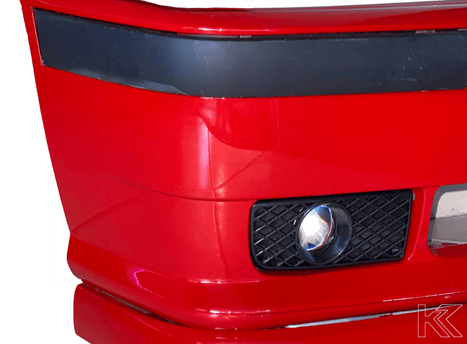 BMW 3-series E36 EVO fog lights by K2 Industries, set of two, with clear lenses and mounting brackets for 1991-2000.