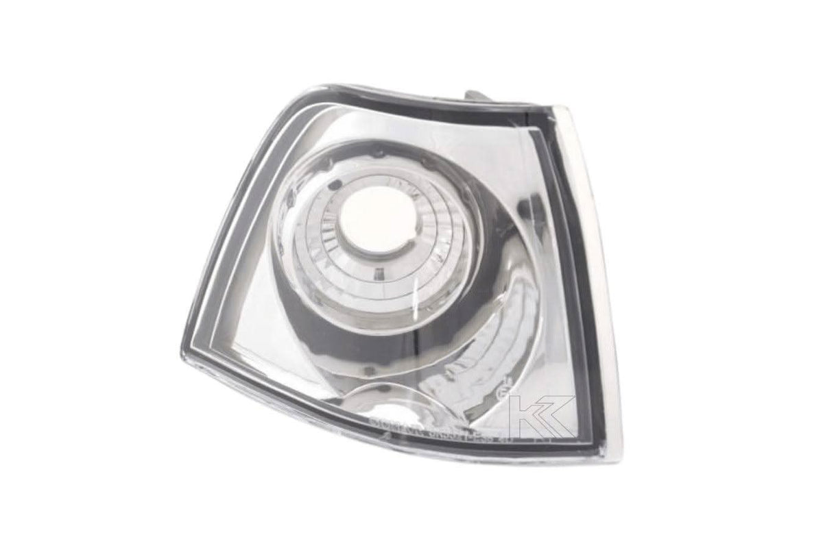 BMW 3-Series E36 sedan and Touring clear chrome corner lights by K2 Industries, for 1992-1998 models.