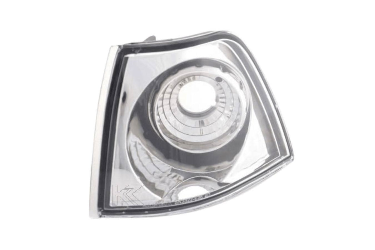 BMW 3-Series E36 sedan and touring clear chrome corner lights by K2 Industries, compatible with 1992-1998 models, front lighting accessories