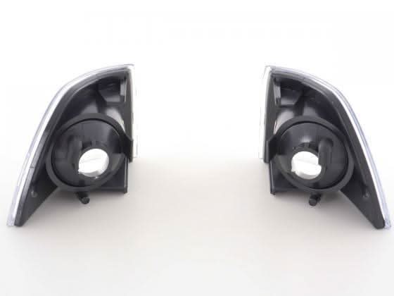 BMW 3-Series E36 sedan and touring clear chrome corner lights by K2 Industries, for 1992-1998 models, with reflective chrome finish.