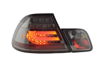 BMW 3-series E46 Coupe chrome and smoked LED taillights set for facelift models 2003-2007 by K2 Industries.